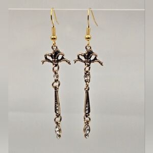 Chic Gold and Silver Drop Earrings